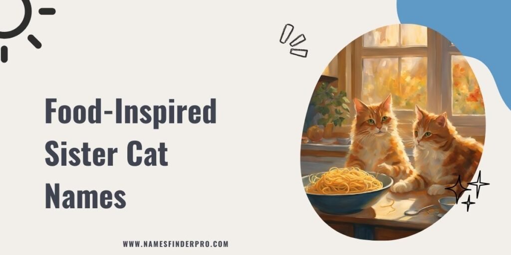 Food-Inspired Sister Cat Names